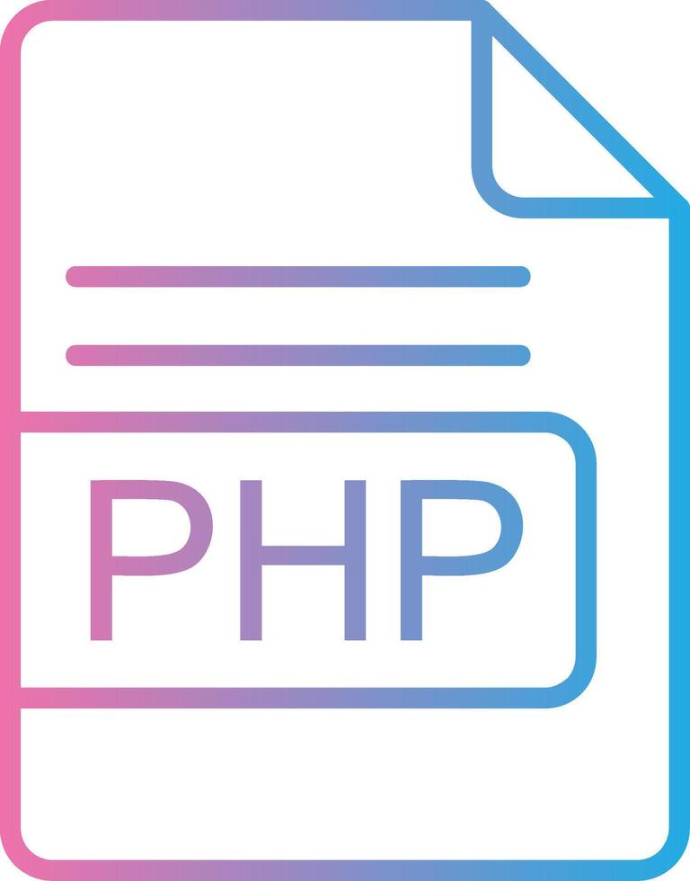 php het dossier formaat lijn helling icoon ontwerp vector