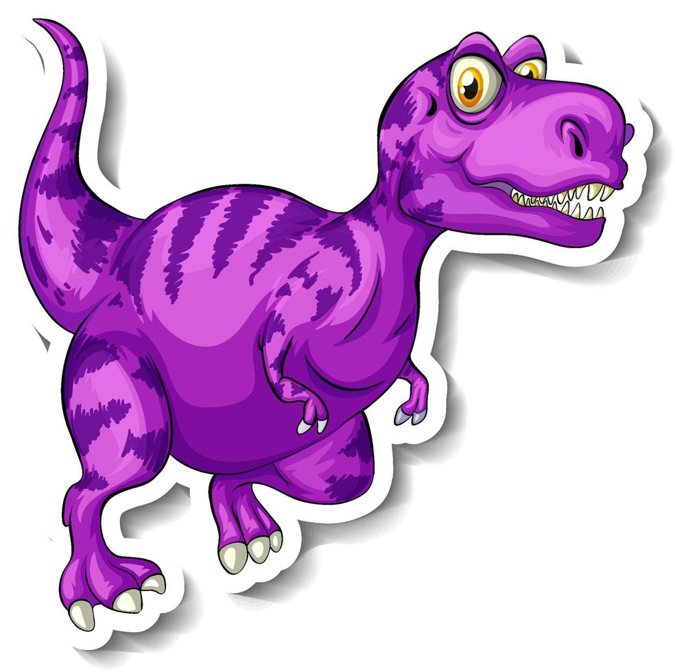 tyrannosaurus dinosaurus stripfiguur sticker vector