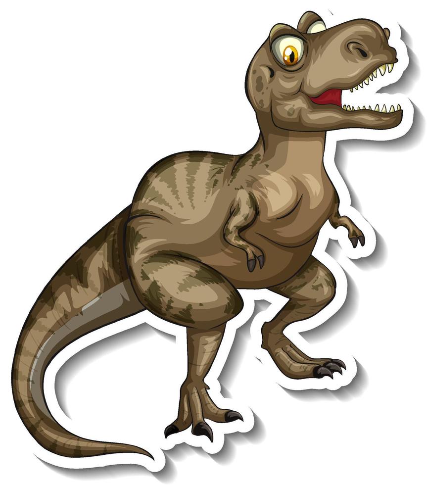tyrannosaurus dinosaurus stripfiguur sticker vector