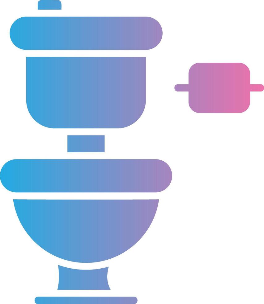 toilet glyph helling icoon ontwerp vector