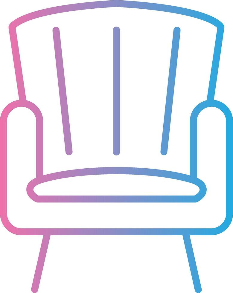 fauteuil lijn helling icoon ontwerp vector
