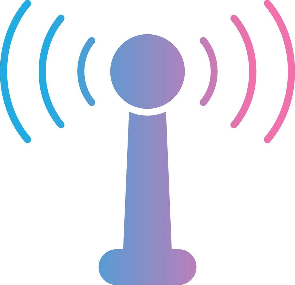 antenne glyph helling icoon ontwerp vector