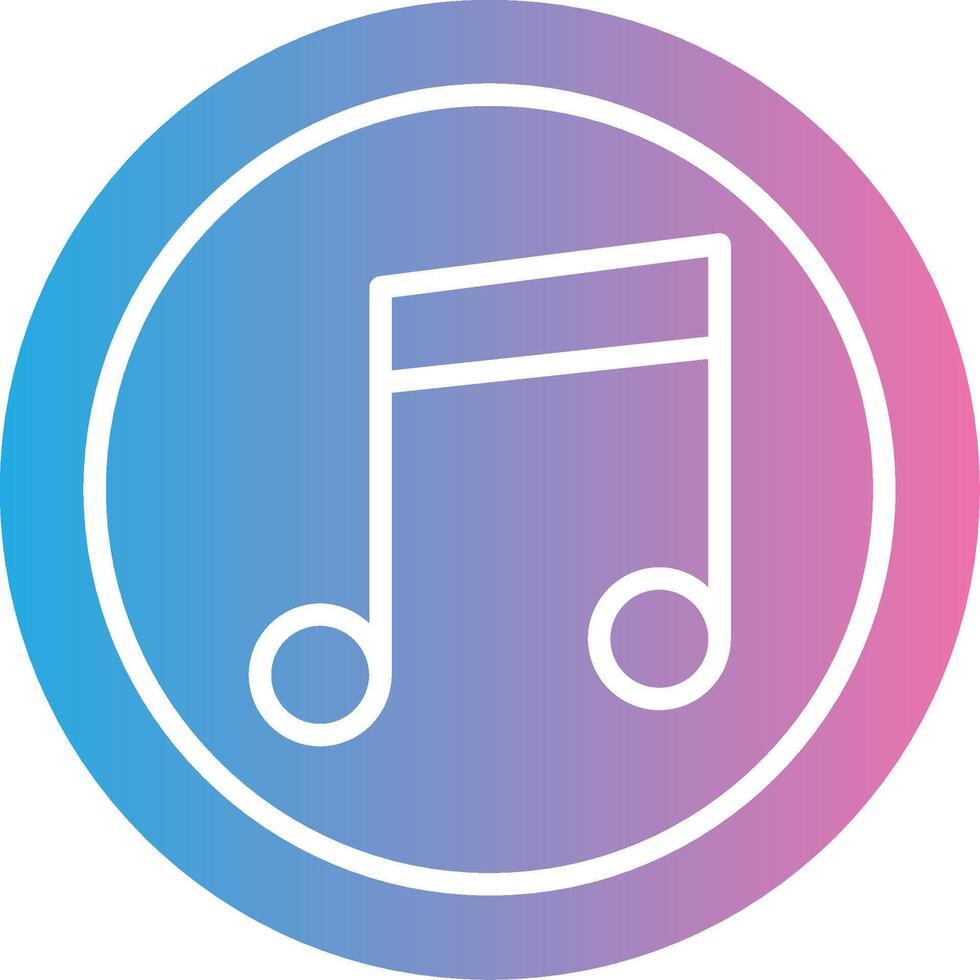 muziek- Notitie glyph helling icoon ontwerp vector