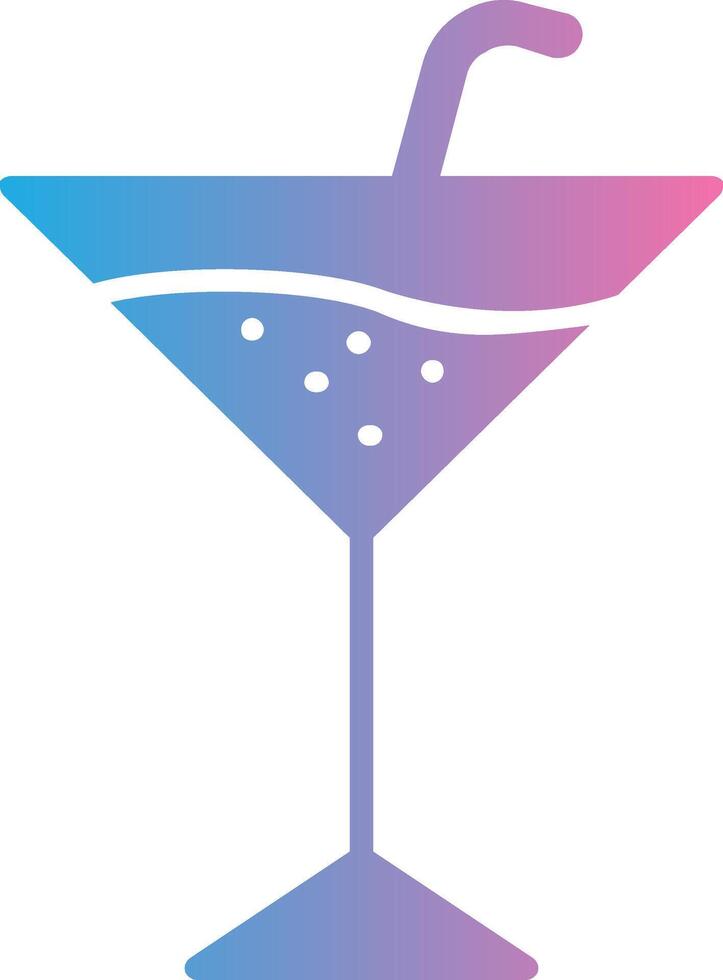 martini glyph helling icoon ontwerp vector