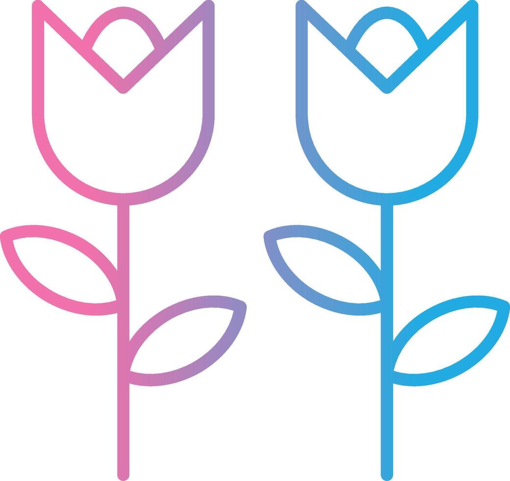 bloemen lijn helling icoon ontwerp vector