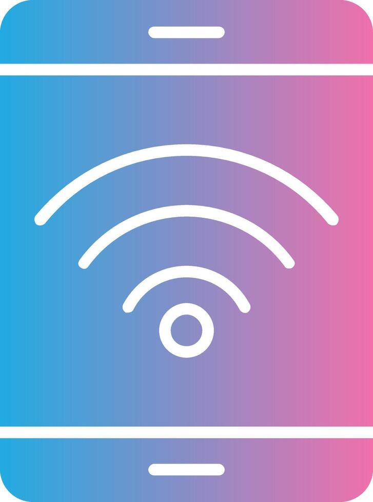 Wifi glyph helling icoon ontwerp vector