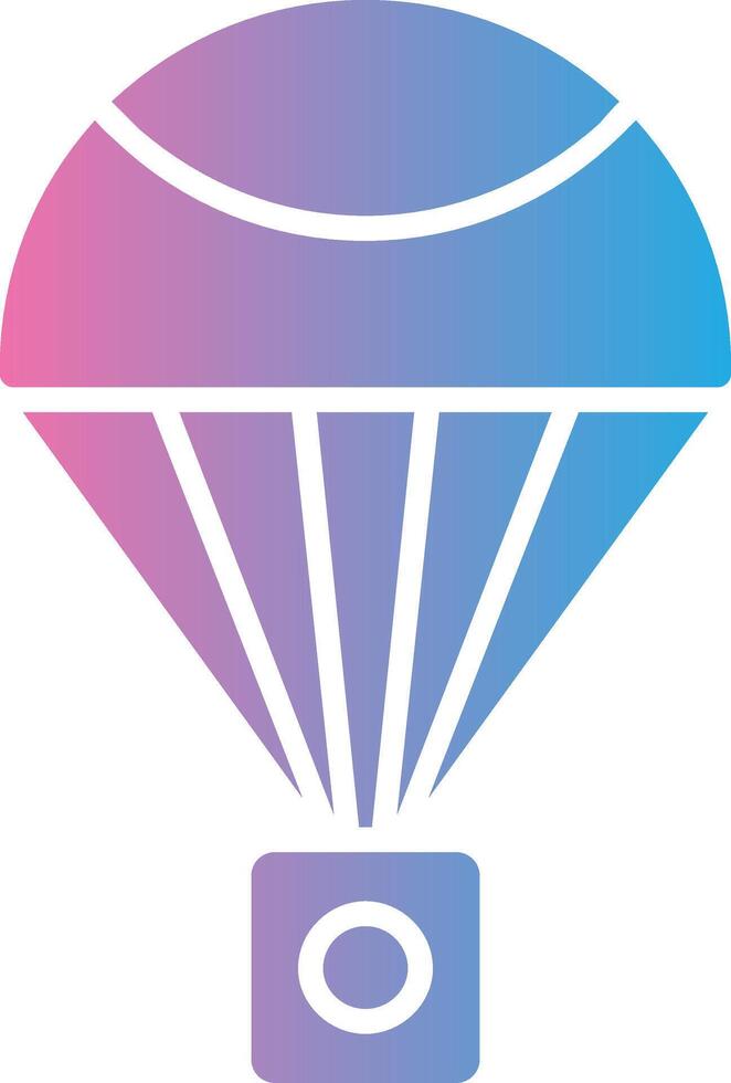 parachute glyph helling icoon ontwerp vector