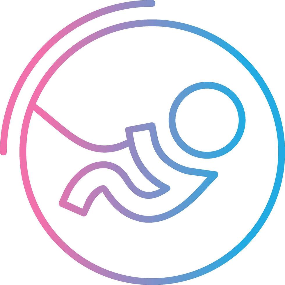 foetus lijn helling icoon ontwerp vector