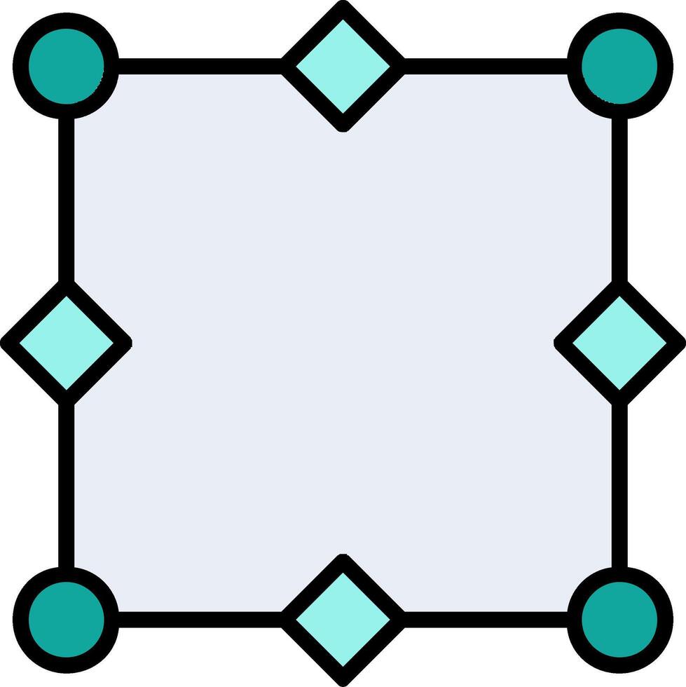 knooppunten lijn gevulde icoon vector