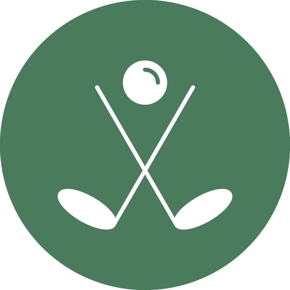 golf glyph multi cirkel icoon vector
