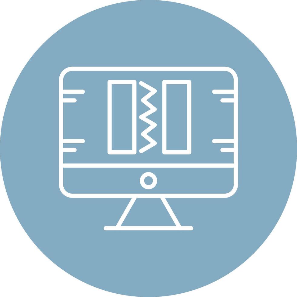 gebroken code lijn multi cirkel icoon vector