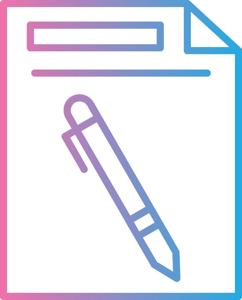 pen en papier lijn helling icoon ontwerp vector
