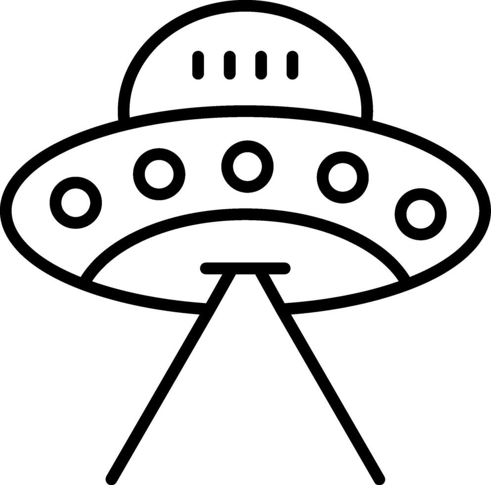 ufo lijn icoon ontwerp vector