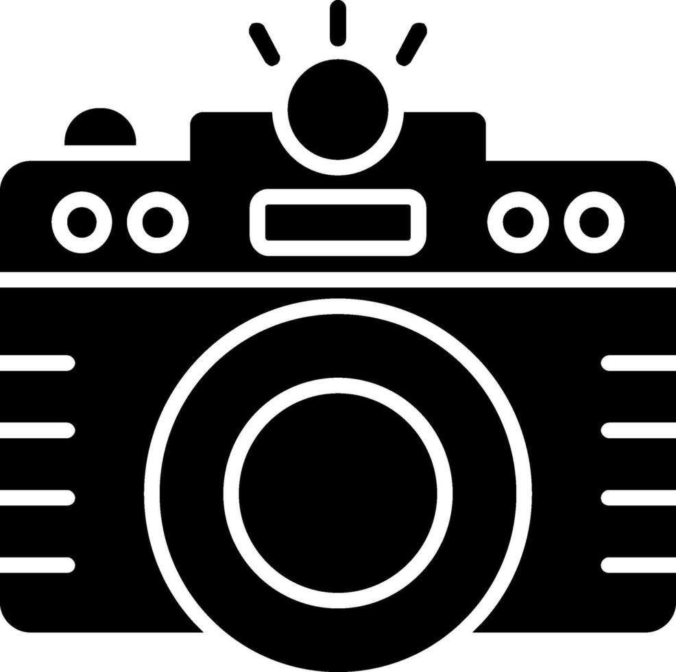 foto glyph icoon ontwerp vector