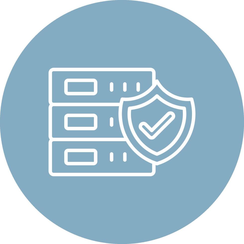 databank veiligheid lijn multi cirkel icoon vector