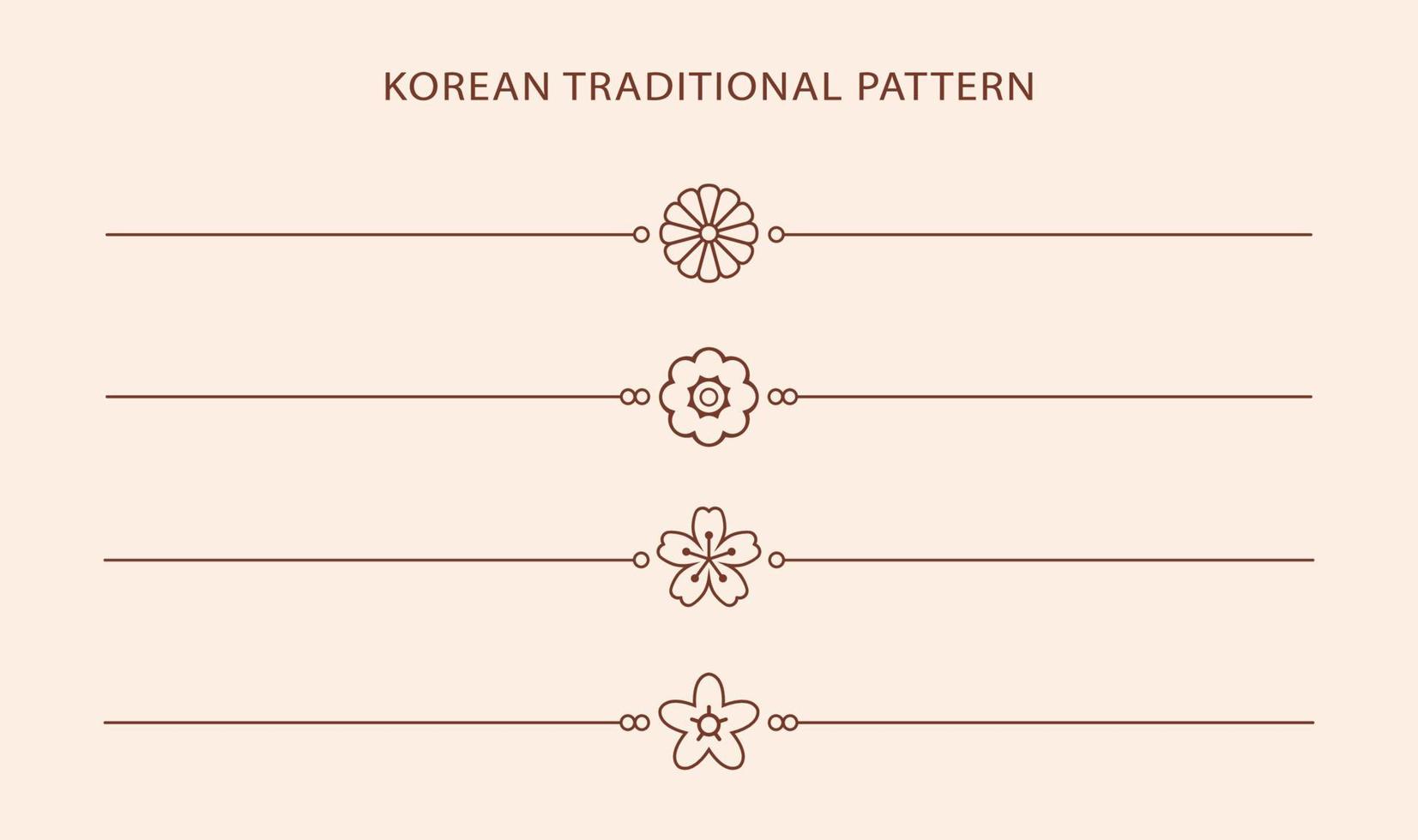 Koreaans traditioneel lijnpatroon. Aziatische stijl. Chinese cultuur. vector abstracte grafische illustratie. Korea, Chinees symbool