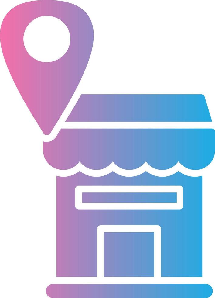 winkel plaats glyph helling icoon ontwerp vector