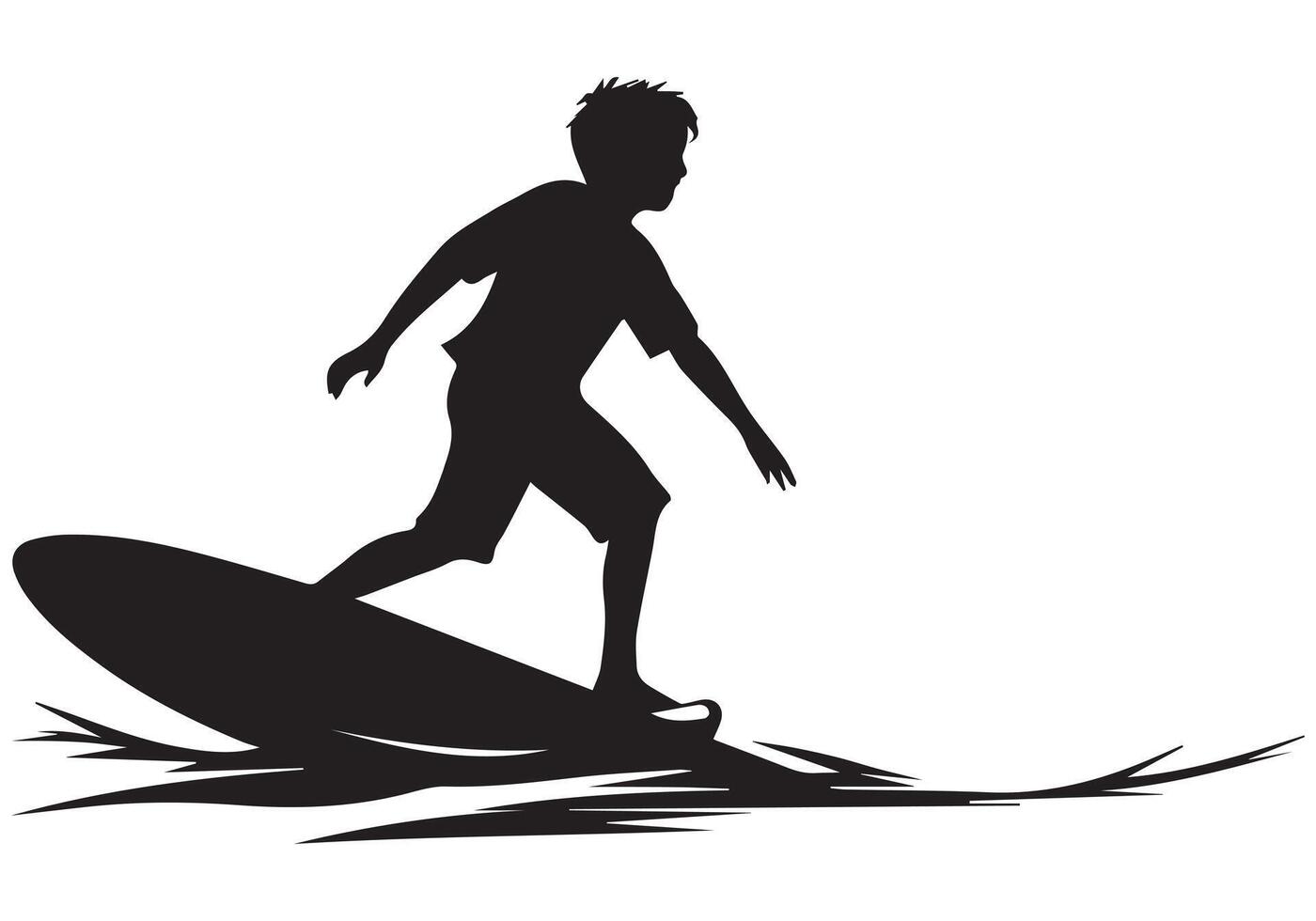 surfen silhouetten vrij ontwerp vector