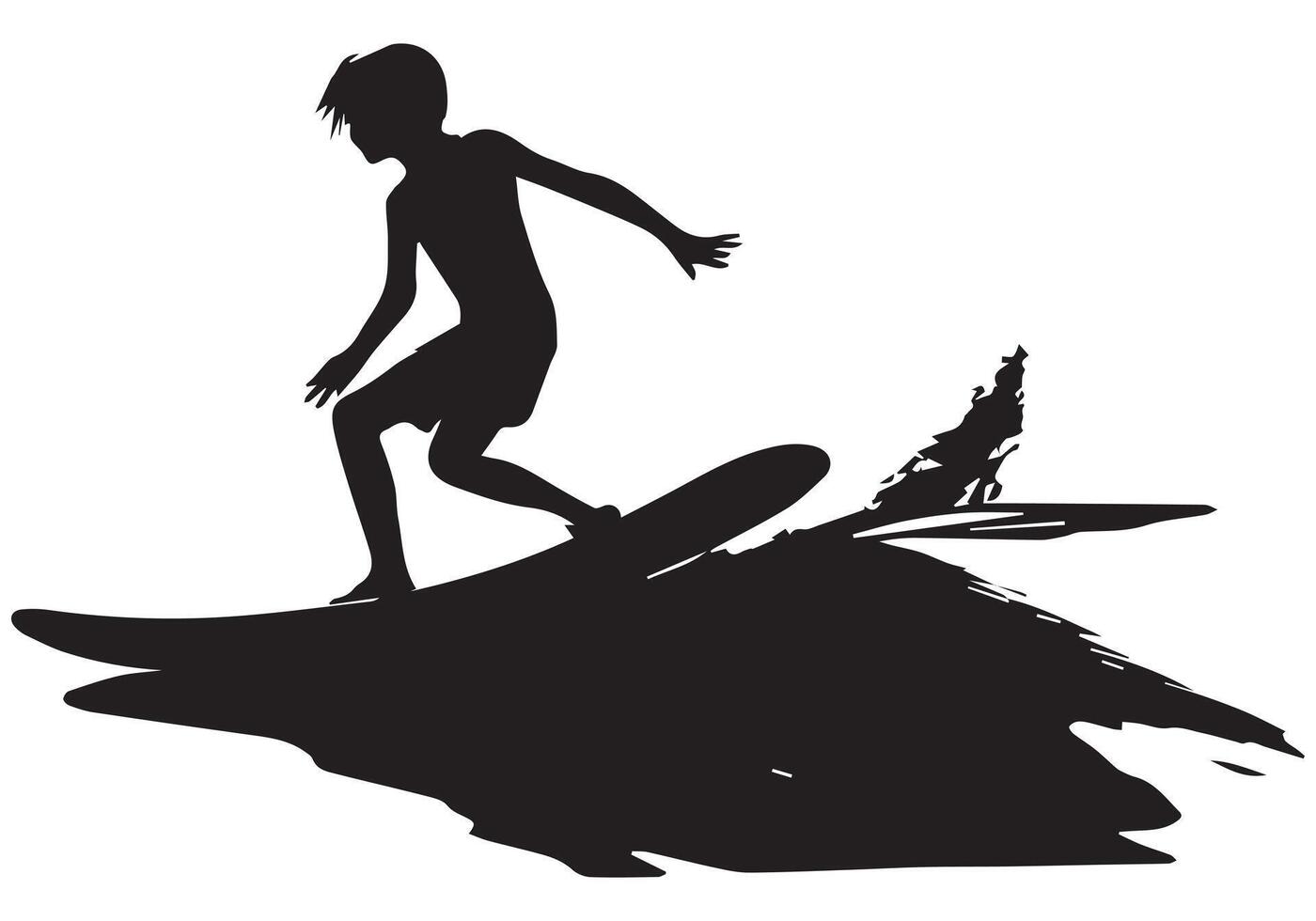 surfen silhouetten vrij ontwerp vector