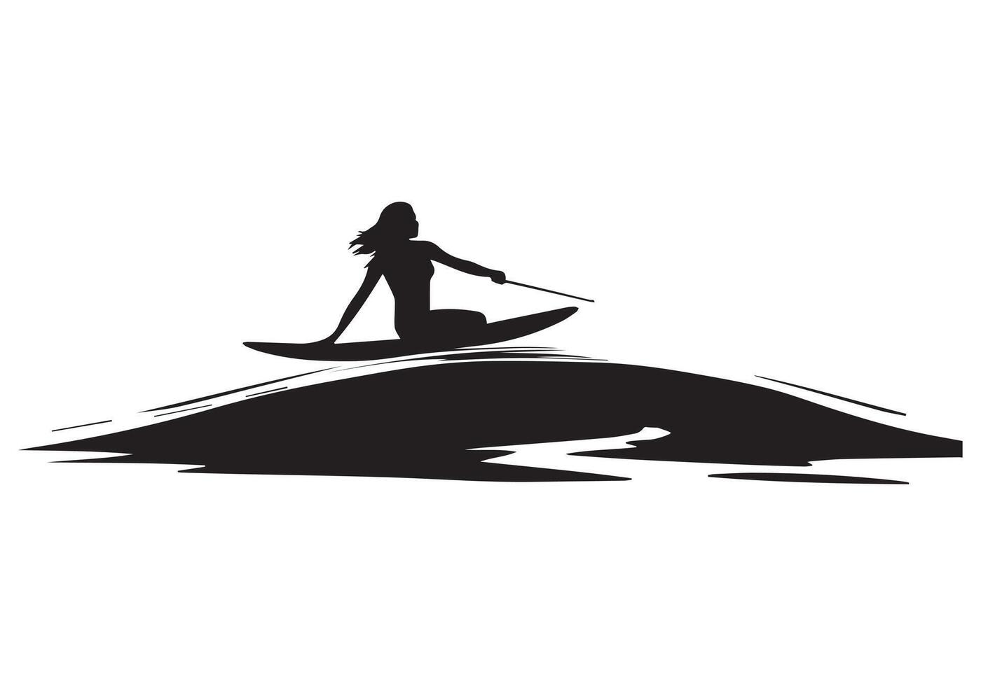 surfen silhouetten vrij ontwerp vector