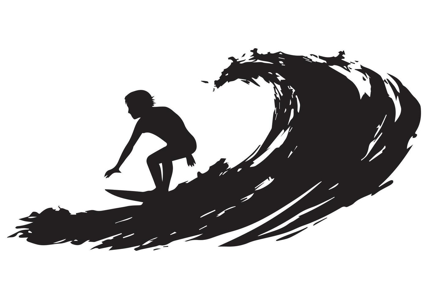 surfen silhouetten pro ontwerp vector