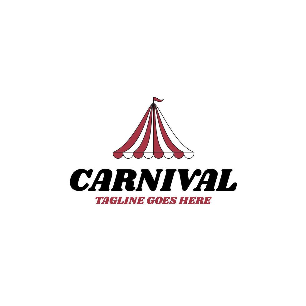 carnaval luifel circus logo ontwerp illustratie idee vector