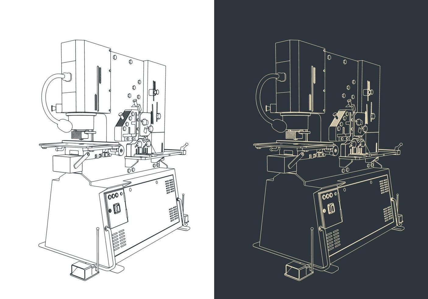 stempel machine illustraties vector