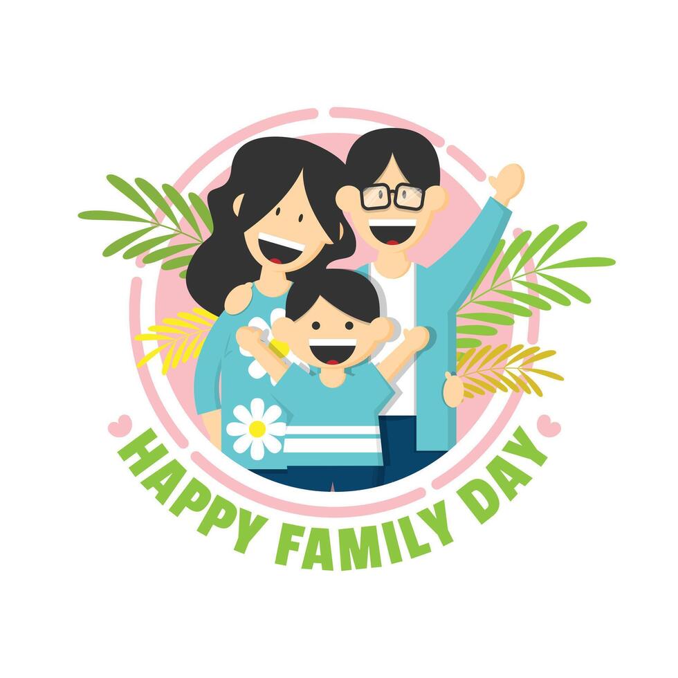 gelukkig familie dag poster met familie saamhorigheid vector
