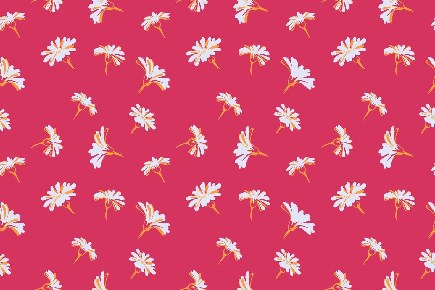 kleurrijk abstract schattig bloemknoppen bloemen naadloos patroon. hand- getrokken schetsen. gemakkelijk zomer klein ditsy bloemen afdrukken. collage sjabloon voor ontwerpen, textiel, kleding stof, vector