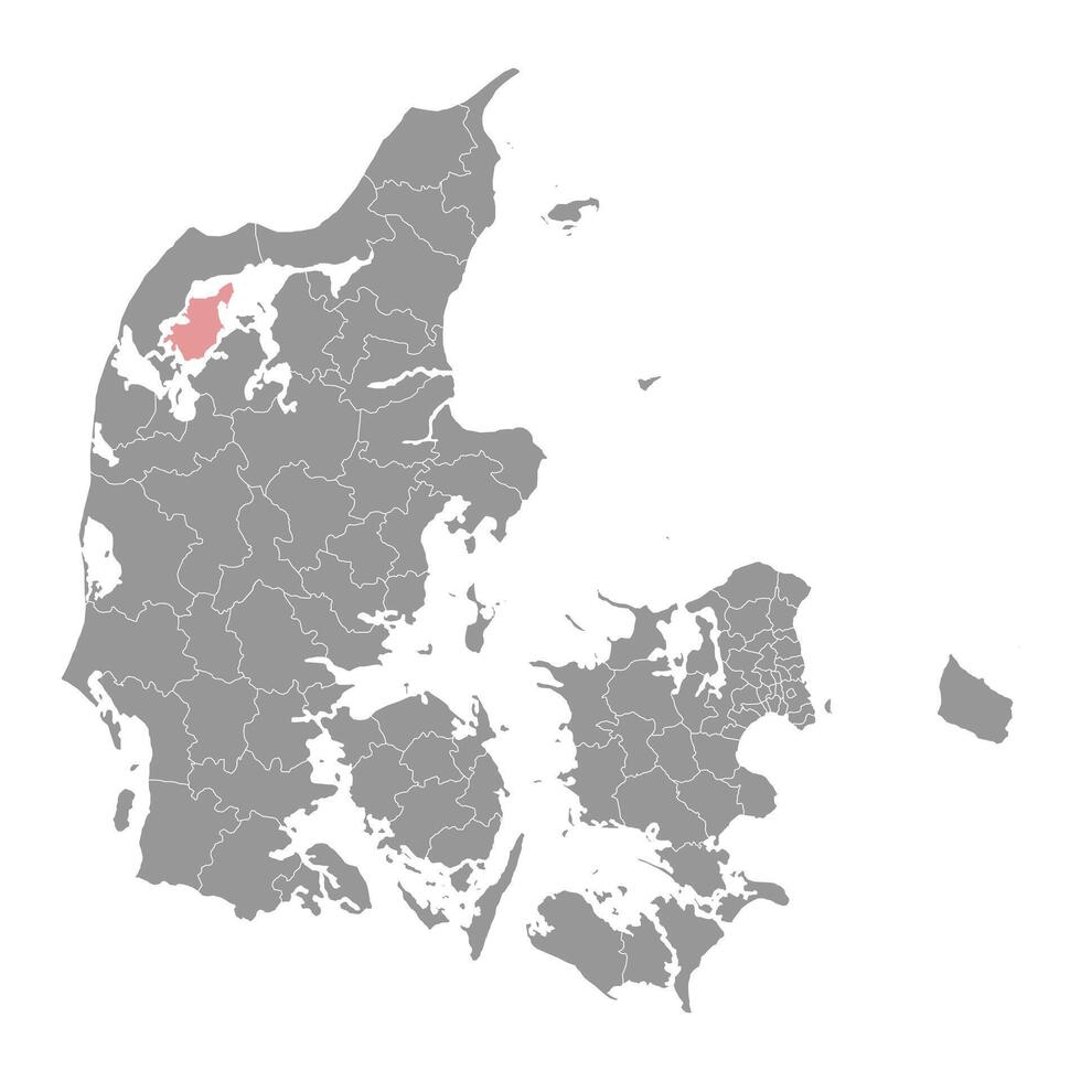 morso gemeente kaart, administratief divisie van Denemarken. illustratie. vector