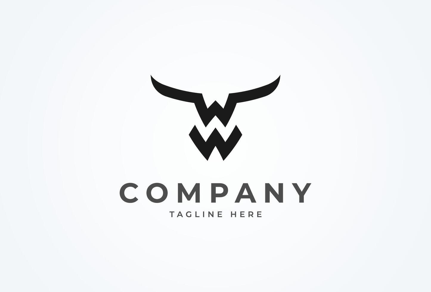 eerste w toeter logo, minimalistische brief w met toeter ontwerp logo, illustratie vector