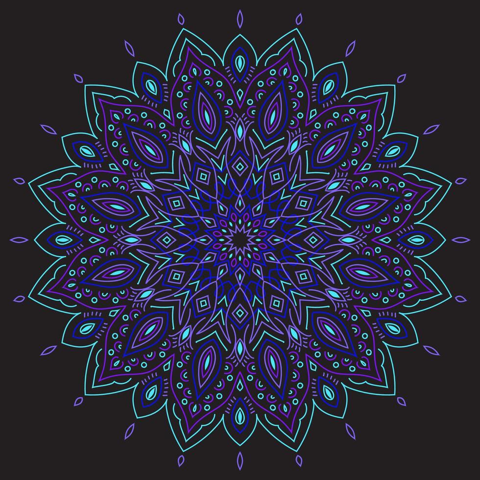 mandala kunst voor sjabloon wijnoogst achtergrond vector