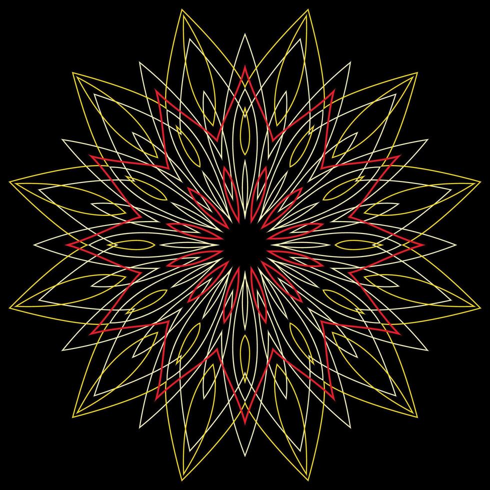 mandala kunst voor sjabloon wijnoogst achtergrond vector