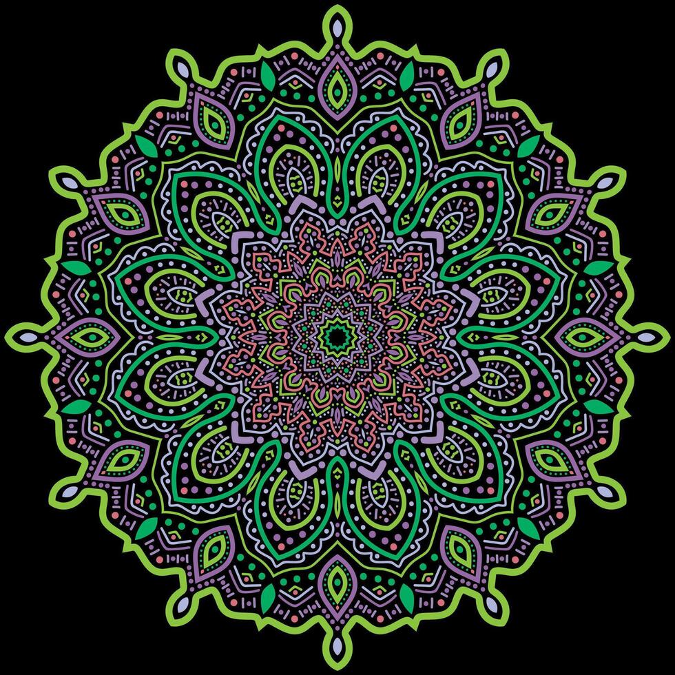 mandala kunst voor sjabloon wijnoogst achtergrond vector