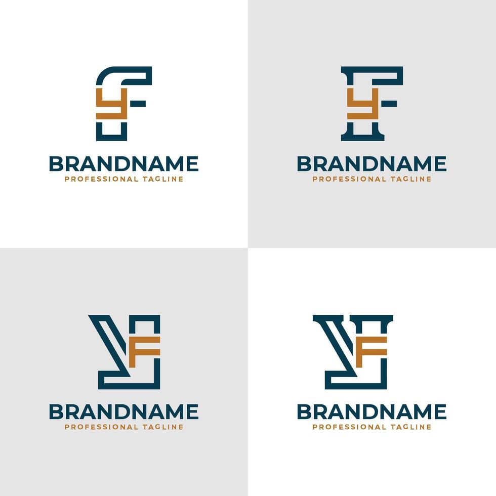 elegant brieven fy en yf monogram logo, geschikt voor bedrijf met fy of yf initialen vector