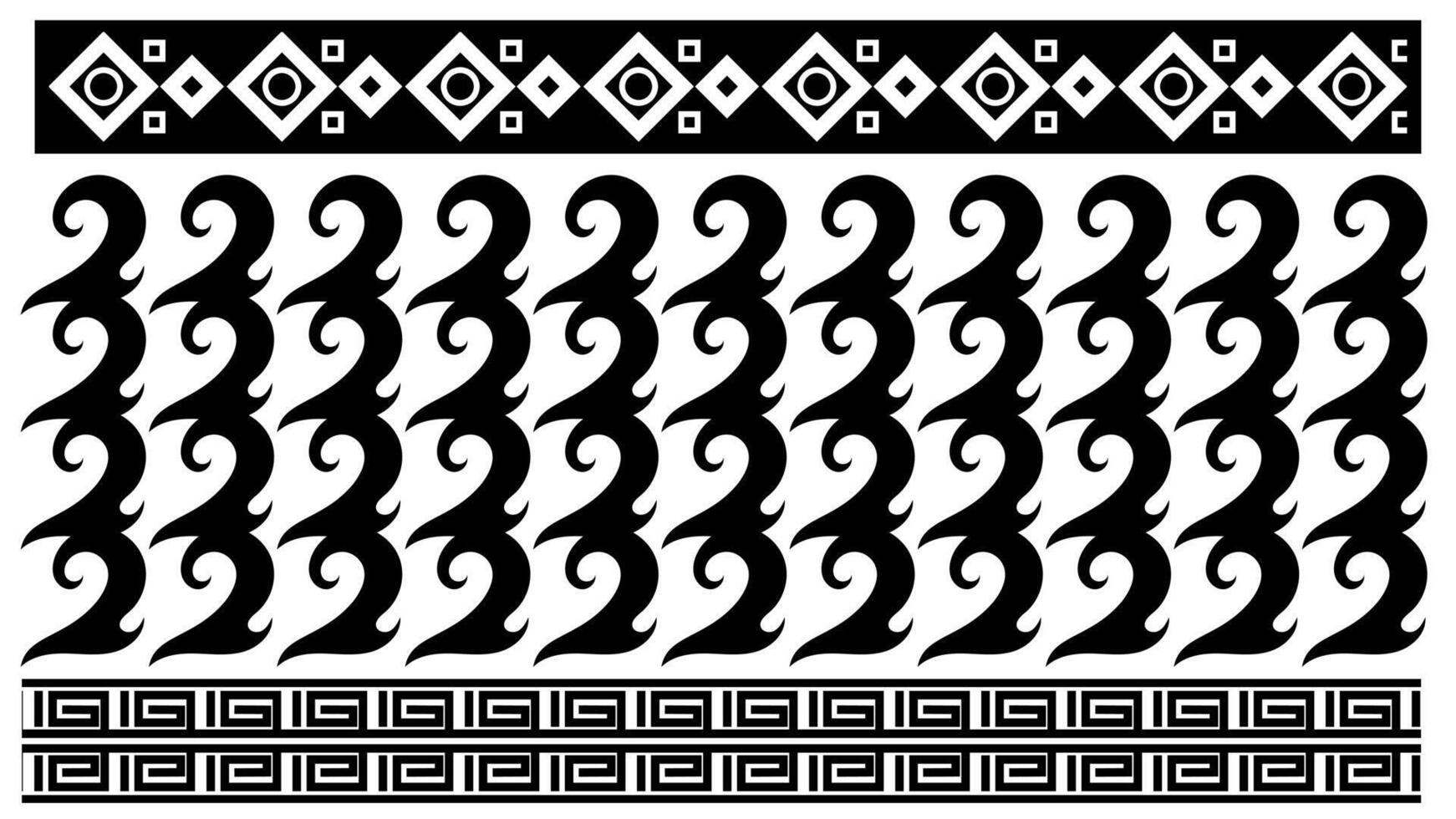 achtergrond etnisch stijl kleurrijk naadloos grens. tribal decoratief plakband polynesisch tribal aztec patroon voor t shirt, broek, kleding stof, behang, kaart sjabloon, omhulsel papier, tapijt, textiel, omslag. vector