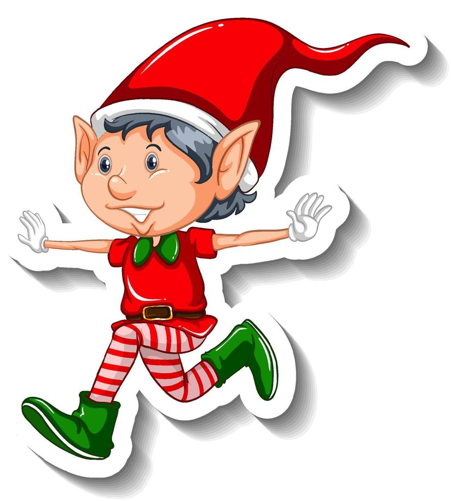 kerst elf stripfiguur vector