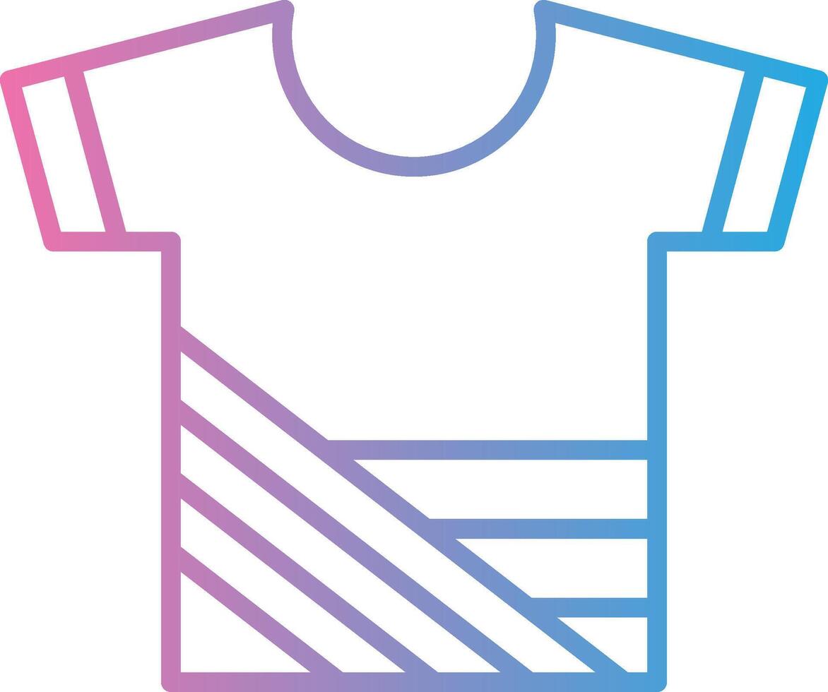 overhemd lijn helling icoon ontwerp vector