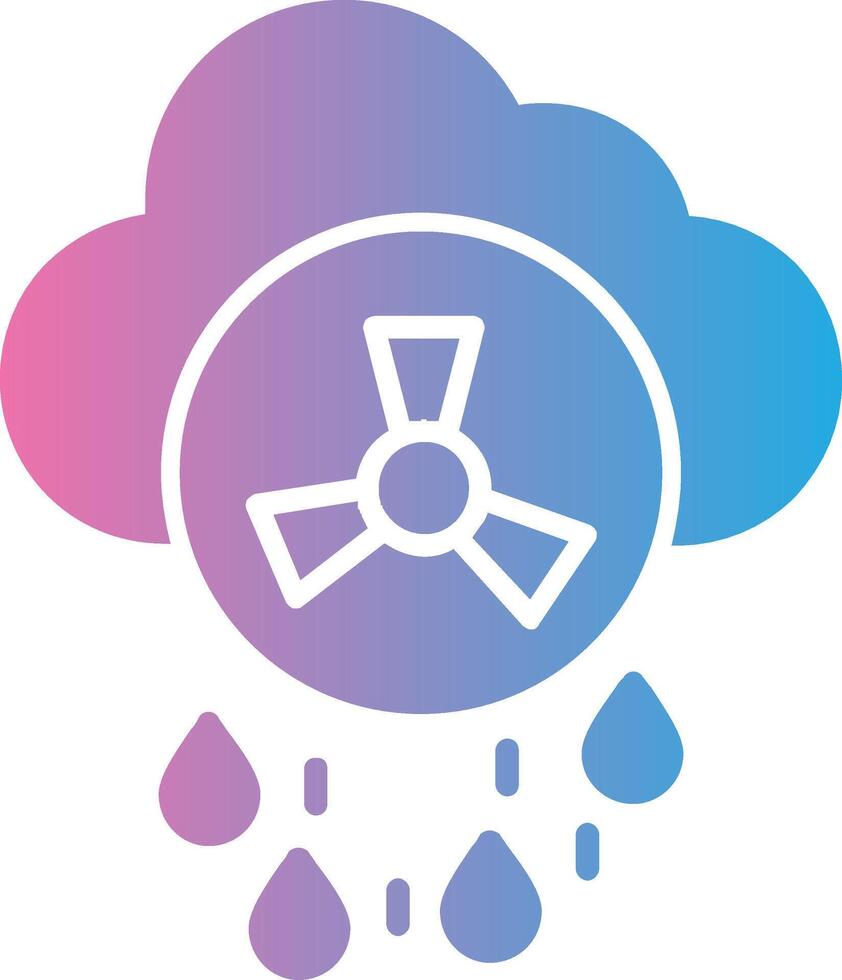 zuur regen glyph helling icoon ontwerp vector