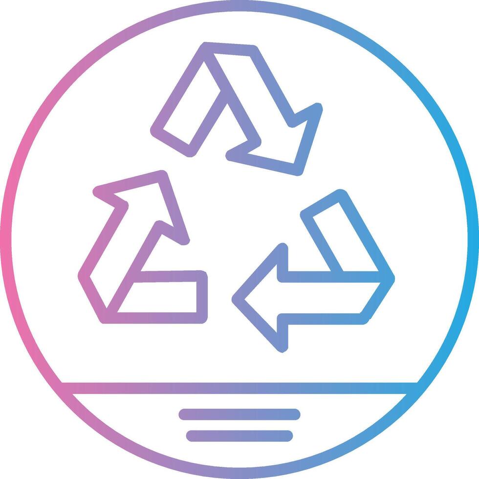 recycle lijn helling icoon ontwerp vector