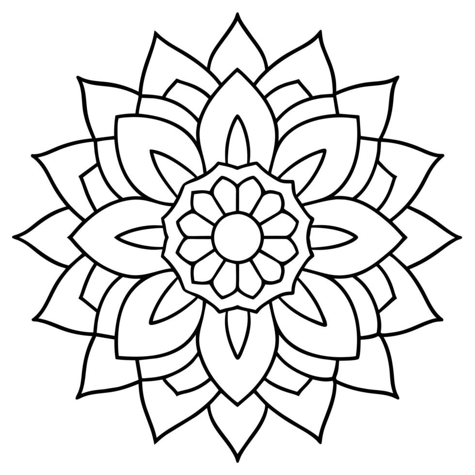 geest ontspannende kleur bladzijde mandala voor volwassenen kleur bladzijde mandala voor volwassenen kleur mandala vector