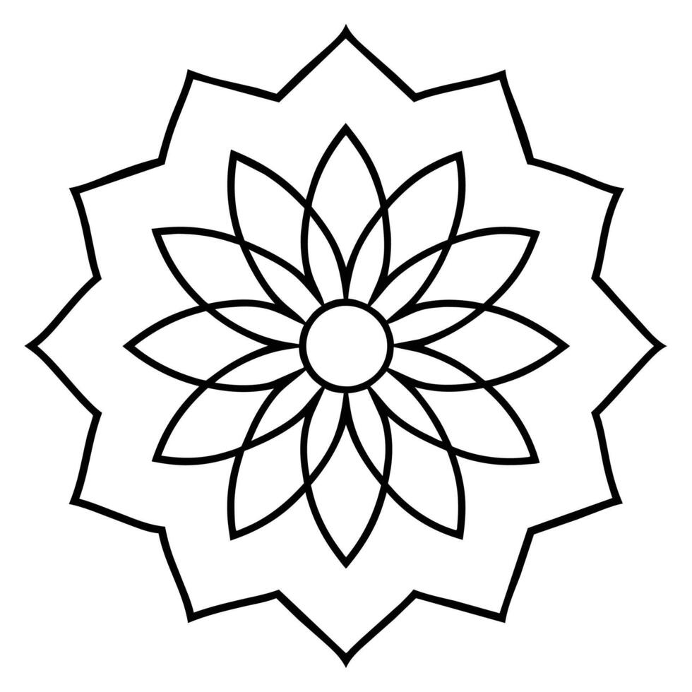 geest ontspannende kleur bladzijde mandala voor volwassenen kleur bladzijde mandala voor volwassenen kleur mandala vector