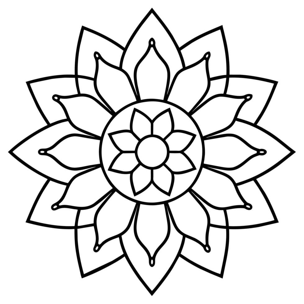 geest ontspannende kleur bladzijde mandala voor volwassenen kleur bladzijde mandala voor volwassenen kleur mandala vector