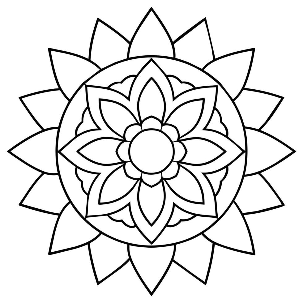 geest ontspannende kleur bladzijde mandala voor volwassenen kleur bladzijde mandala voor volwassenen kleur mandala vector