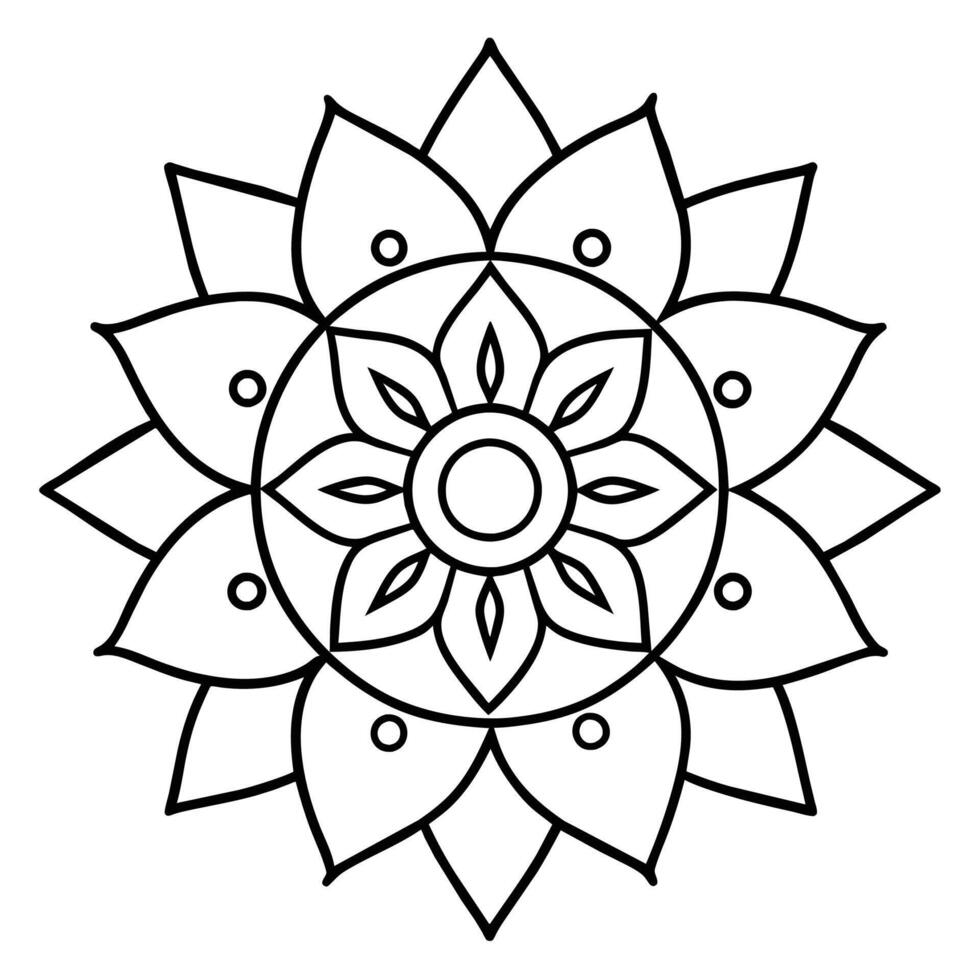 geest ontspannende kleur bladzijde mandala voor volwassenen kleur bladzijde mandala voor volwassenen kleur mandala vector