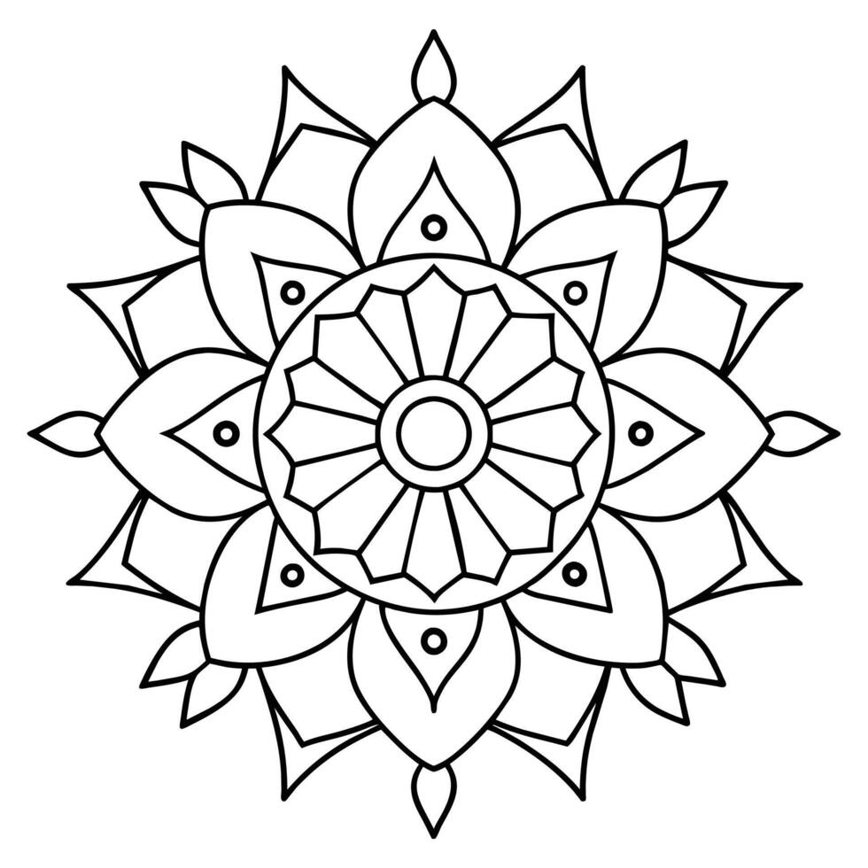 geest ontspannende kleur bladzijde mandala voor volwassenen kleur bladzijde mandala voor volwassenen kleur mandala vector