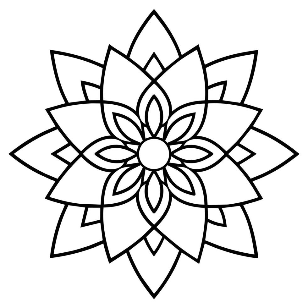 geest ontspannende kleur bladzijde mandala voor volwassenen kleur bladzijde mandala voor volwassenen kleur mandala vector