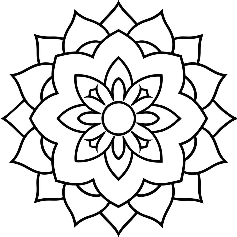 geest ontspannende kleur bladzijde mandala voor volwassenen kleur bladzijde mandala voor volwassenen kleur mandala vector