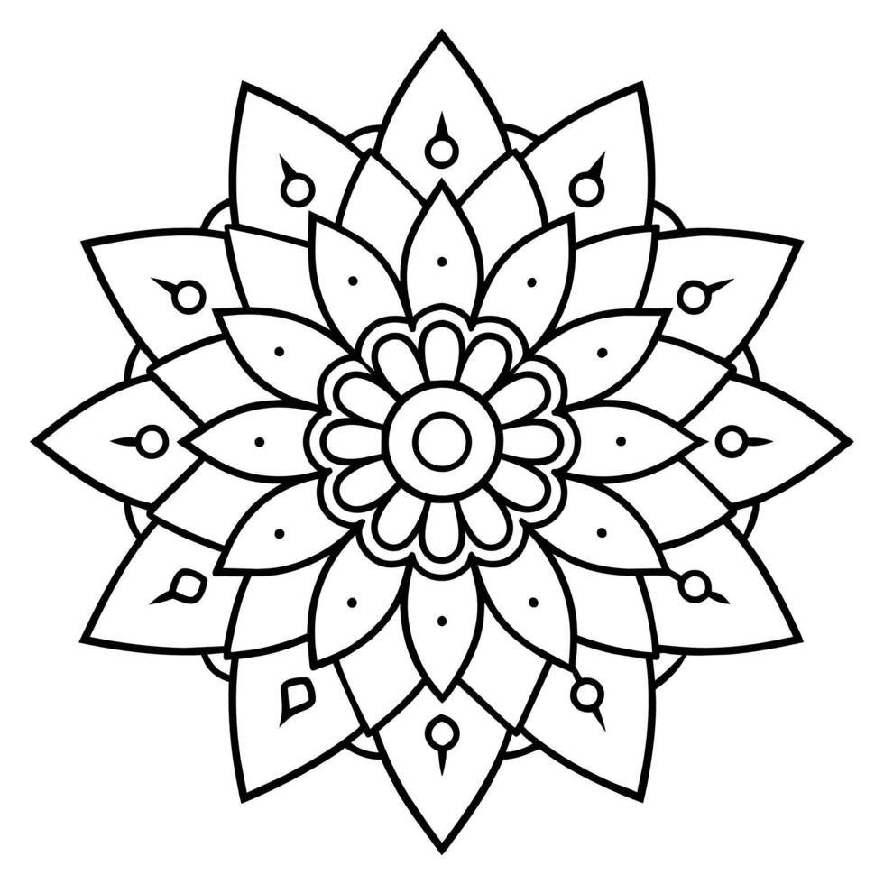 geest ontspannende kleur bladzijde mandala voor volwassenen kleur bladzijde mandala voor volwassenen kleur mandala vector