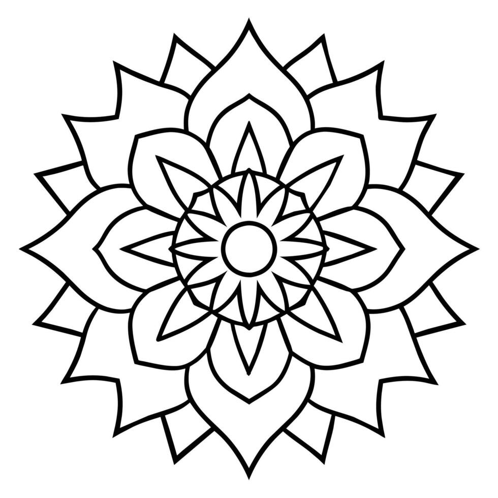 geest ontspannende kleur bladzijde mandala voor volwassenen kleur bladzijde mandala voor volwassenen kleur mandala vector